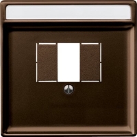 Merten Розетка для динамиков один канал с белой вставкой (коричневый) System Design