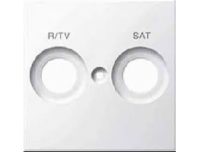 299819 Merten накладка розетки r/tv-sat с маркировкой (полярно белый)
