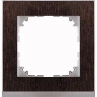4010-3671 Merten рамка 1-постовая рамка(венге/цвет алюминия)